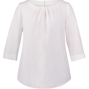 Klassisk damblus från Segers med feminin passform och draperad design