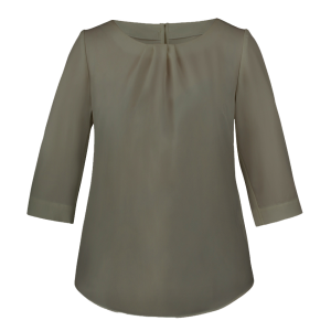 Klassisk damblus från Segers med feminin passform och draperad design