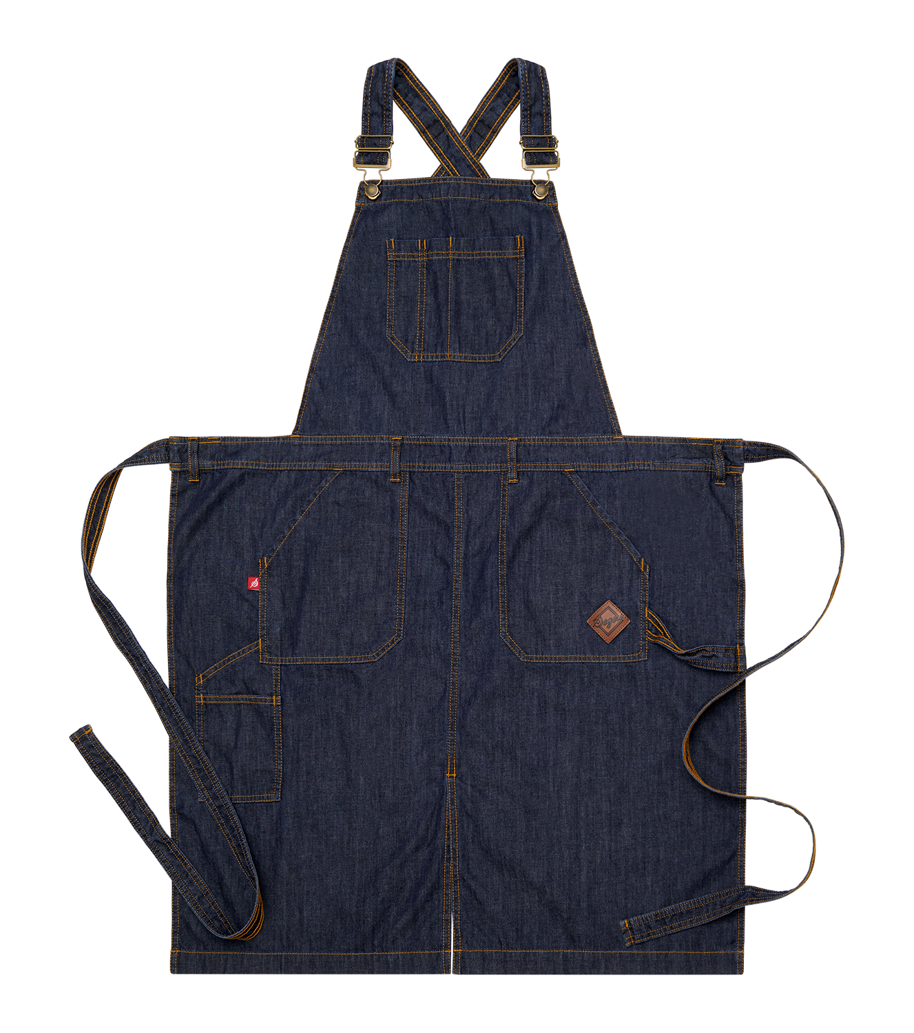 Snickarförkläde Denim Segers Snickarförkläde i denim från Segers med många fickor och ergonomiskt kryss i ryggen